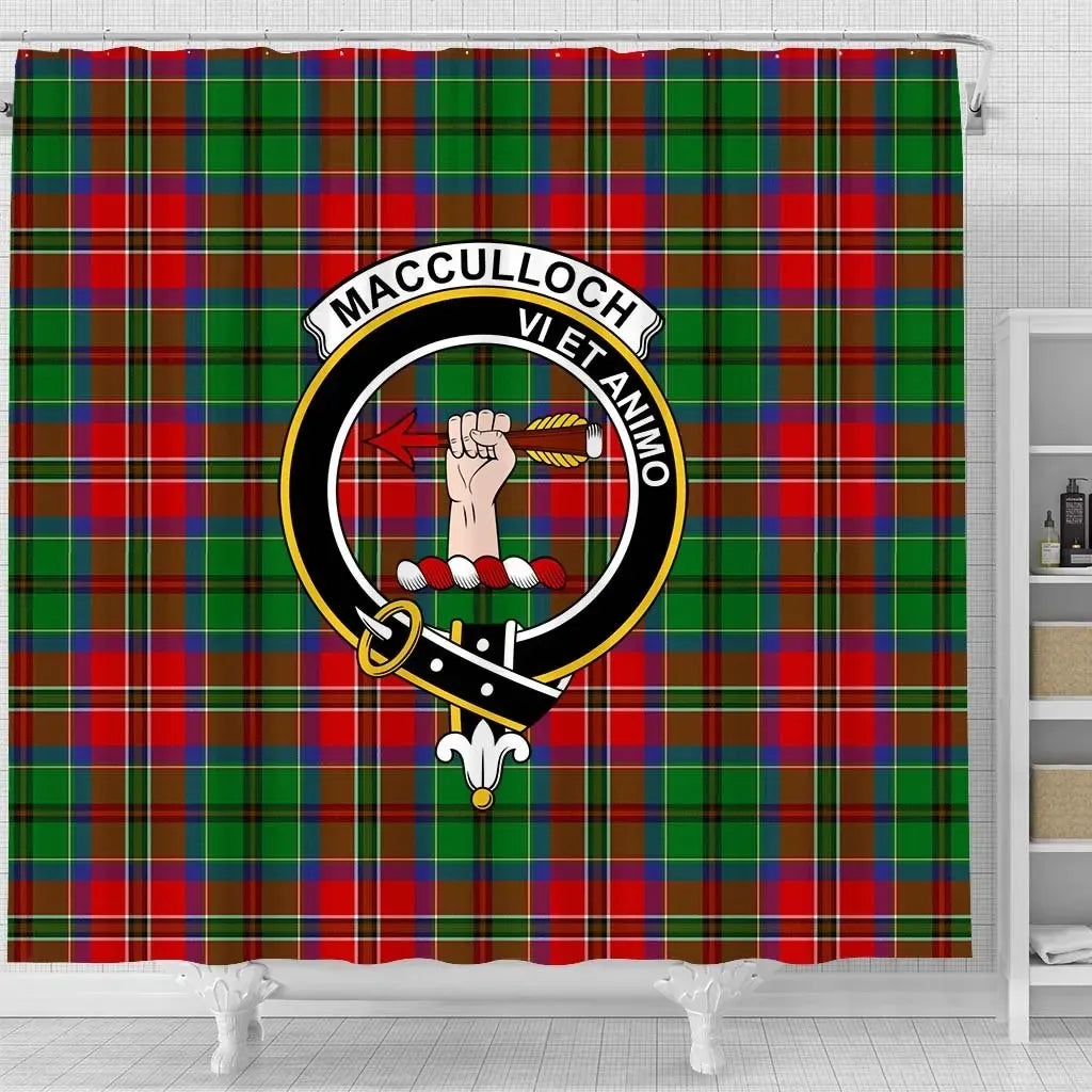 MacCulloch (McCulloch) Tartan Crest Shower Curtain