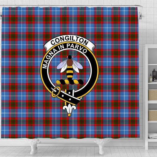 Congilton Tartan Crest Shower Curtain