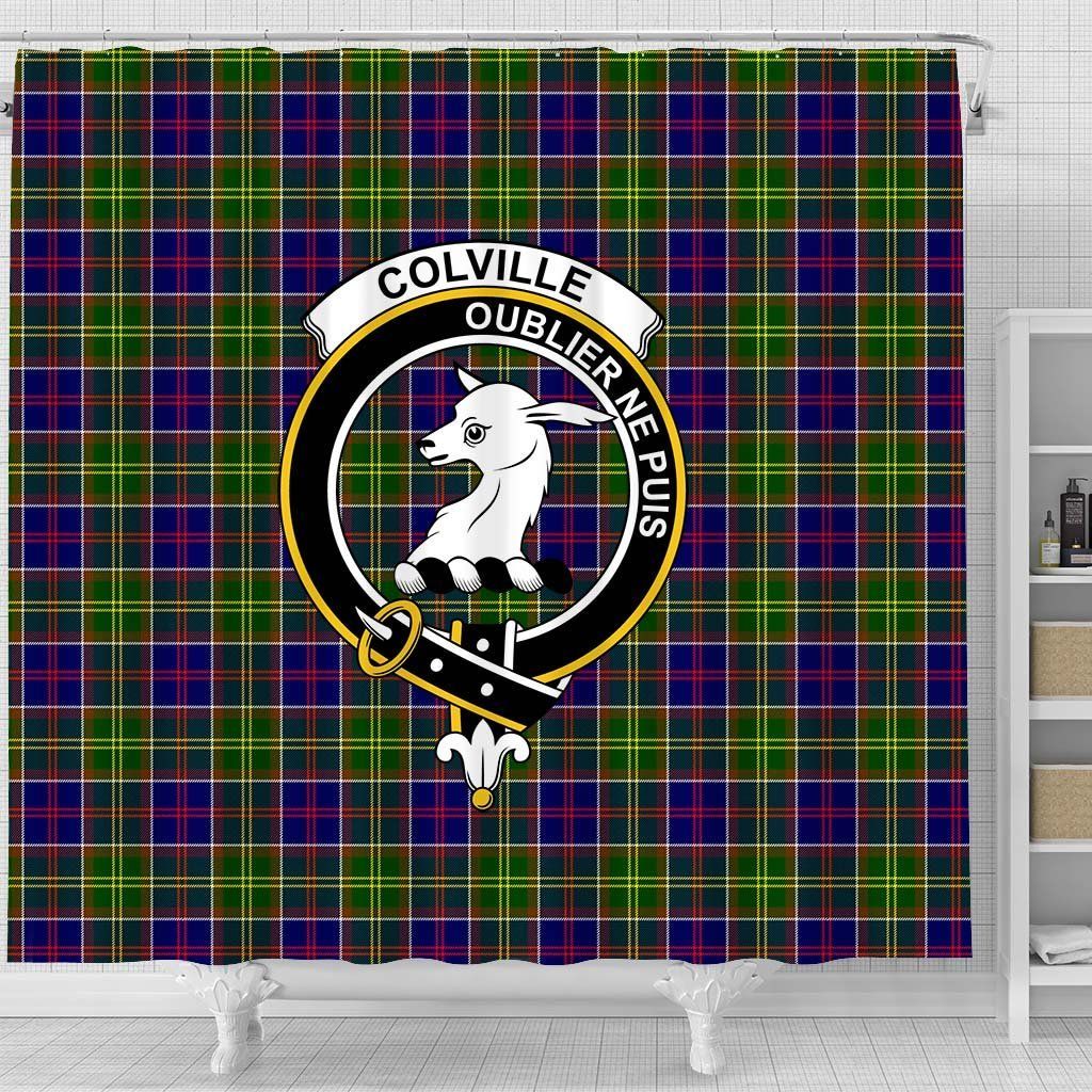 Colville Tartan Crest Shower Curtain