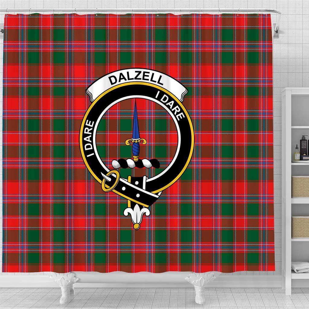 Dalziell Tartan Crest Shower Curtain