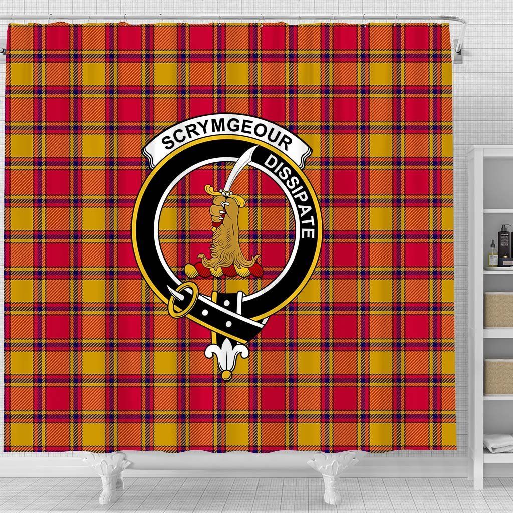 Scrymgeour Tartan Crest Shower Curtain