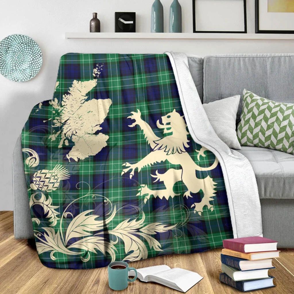 Abercrombie Tartan Blanket Thistle Map Style