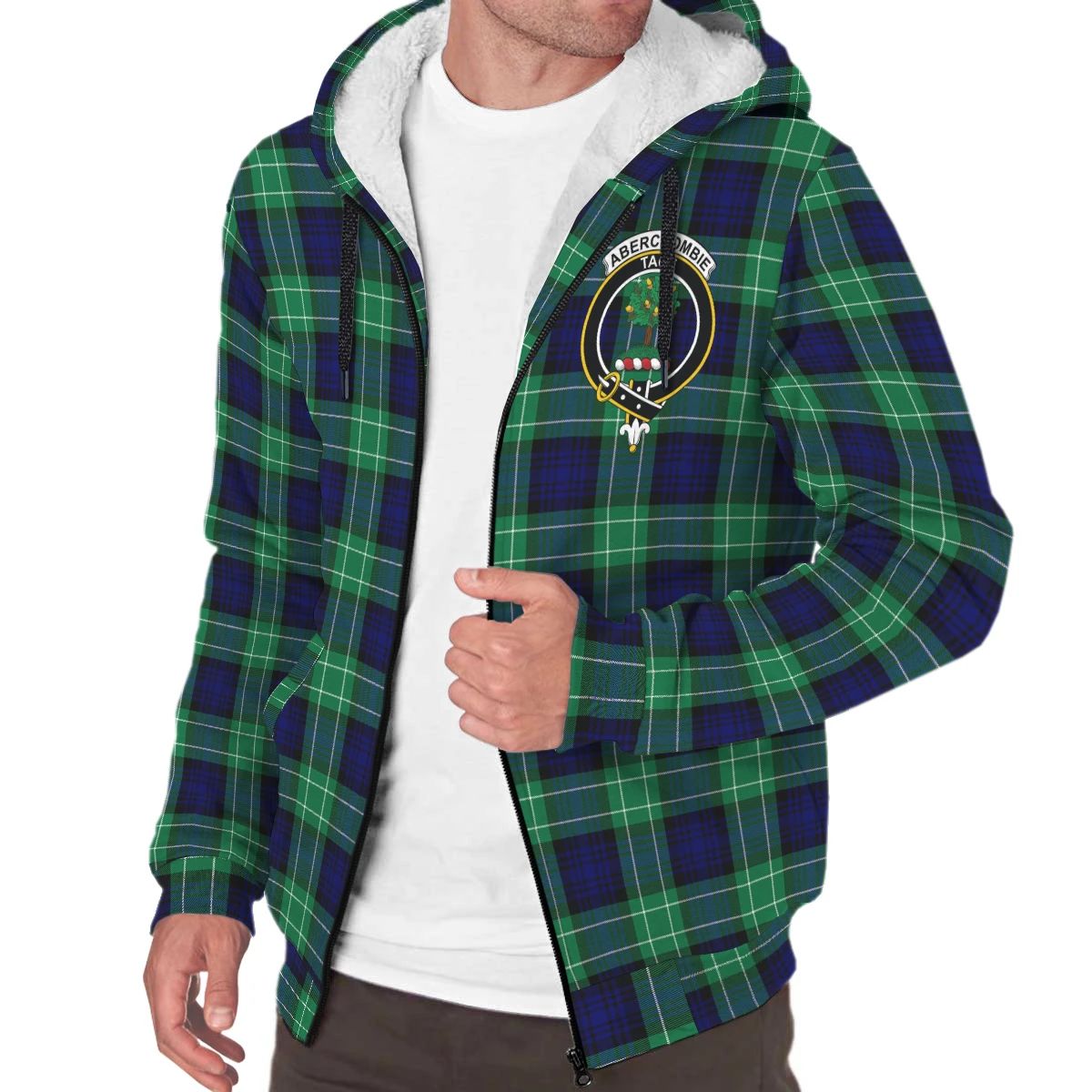 Abercrombie Tartan Sherpa Hoodie AOP Style