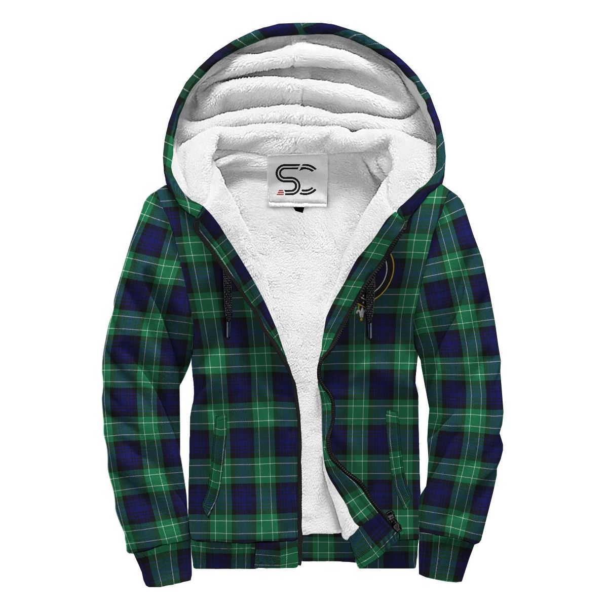 Abercrombie Tartan Sherpa Hoodie AOP Style