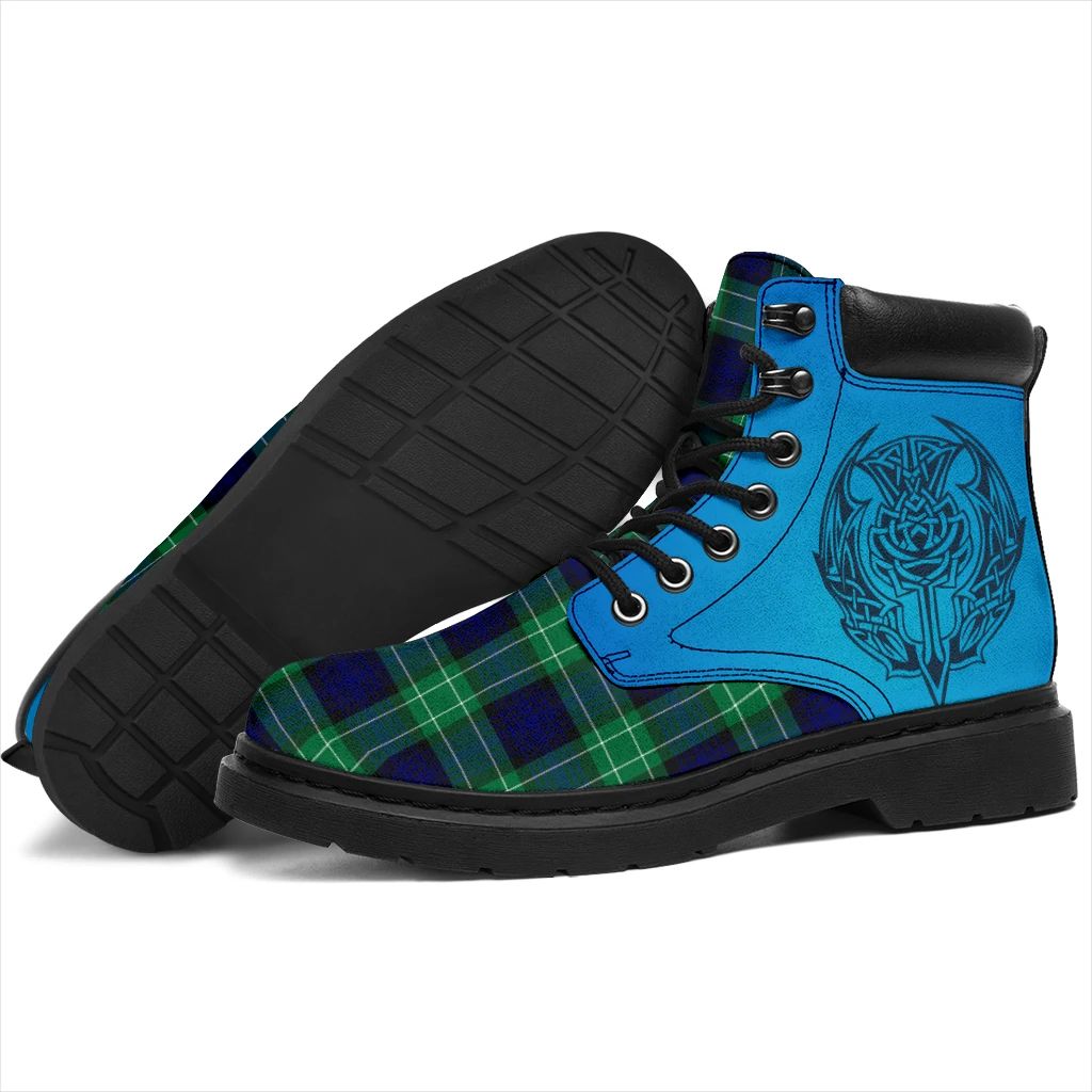 Abercrombie Tartan All Season Boots Celtic Thistle Style