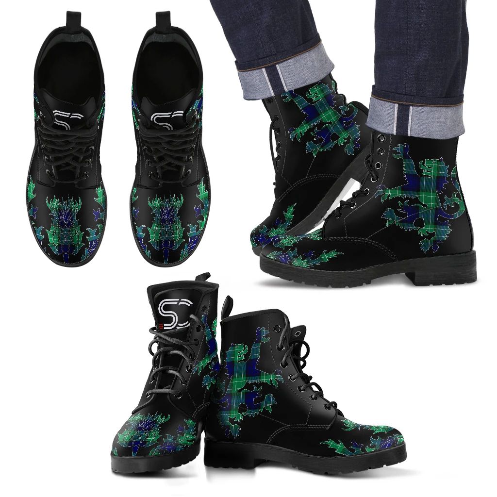 Abercrombie Tartan Leather Boots Lion And Thistle Style