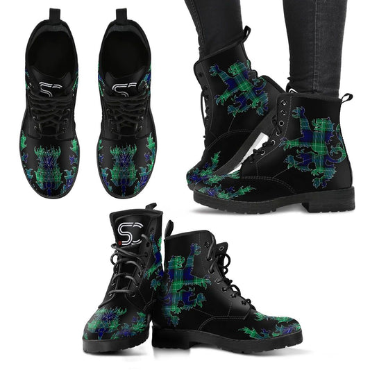 Abercrombie Tartan Leather Boots Lion And Thistle Style