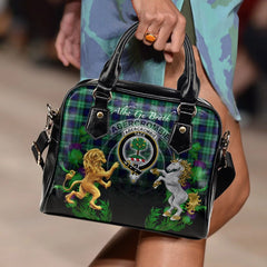Abercrombie Tartan Shoulder Handbag Lion Unicorn Thistle Style