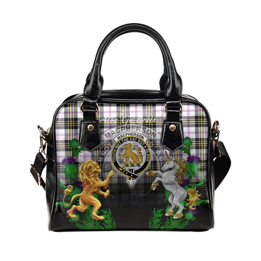 MacPherson Dress Modern Tartan Shoulder Handbag Lion Unicorn Thistle Style