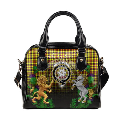 Jardine Tartan Shoulder Handbag Lion Unicorn Thistle Style