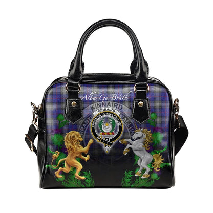 Kinnaird Tartan Shoulder Handbag Lion Unicorn Thistle Style