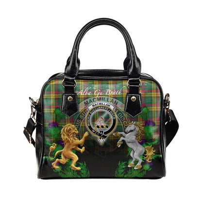 MacMillan Old Ancient Tartan Shoulder Handbag Lion Unicorn Thistle Style