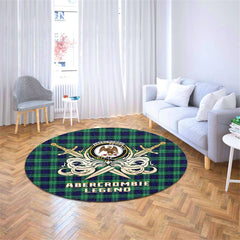 Abercrombie Tartan Round Rug Courage Sword Style
