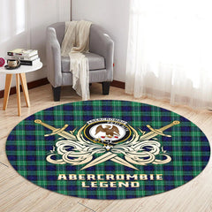 Abercrombie Tartan Round Rug Courage Sword Style