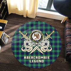 Abercrombie Tartan Round Rug Courage Sword Style