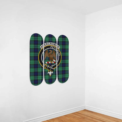 Abercrombie Tartan 3 Skateboard Wall Art Badge Style