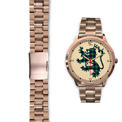 Abercrombie Tartan Watch Lion Rose Gold Style