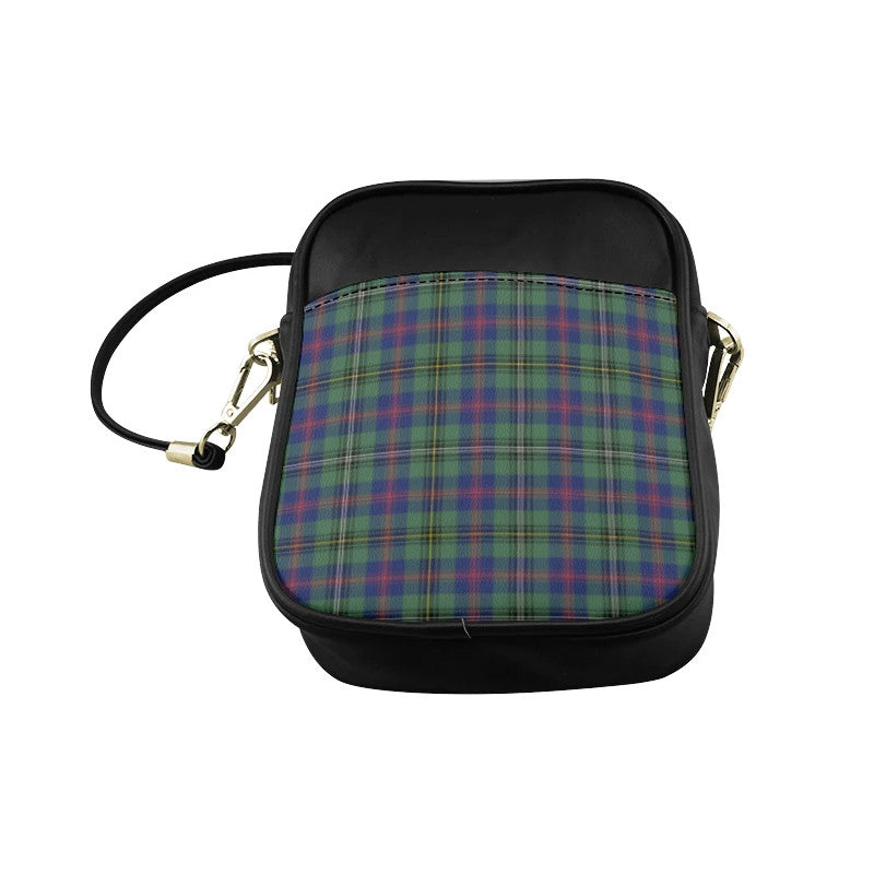 Wood Modern Tartan Plaid Sling Bag