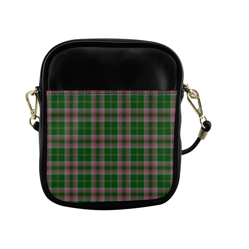 Gray Hunting Tartan Plaid Sling Bag