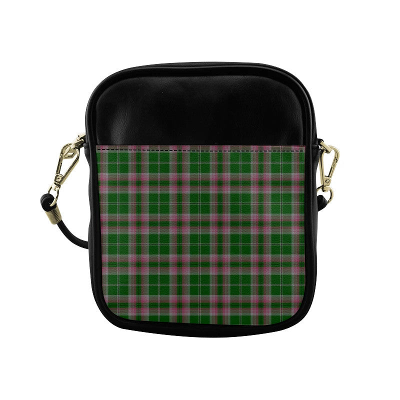 Gray Hunting Tartan Plaid Sling Bag