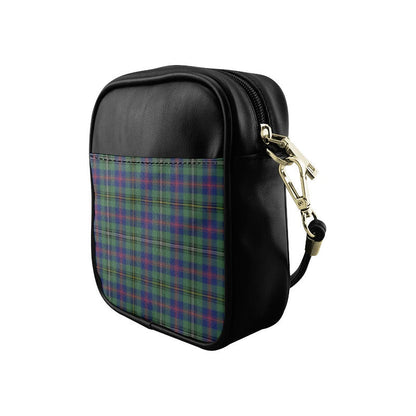 Wood Modern Tartan Plaid Sling Bag