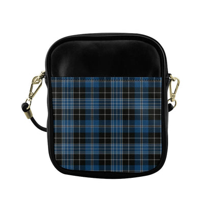 Clergy Blue Tartan Plaid Sling Bag