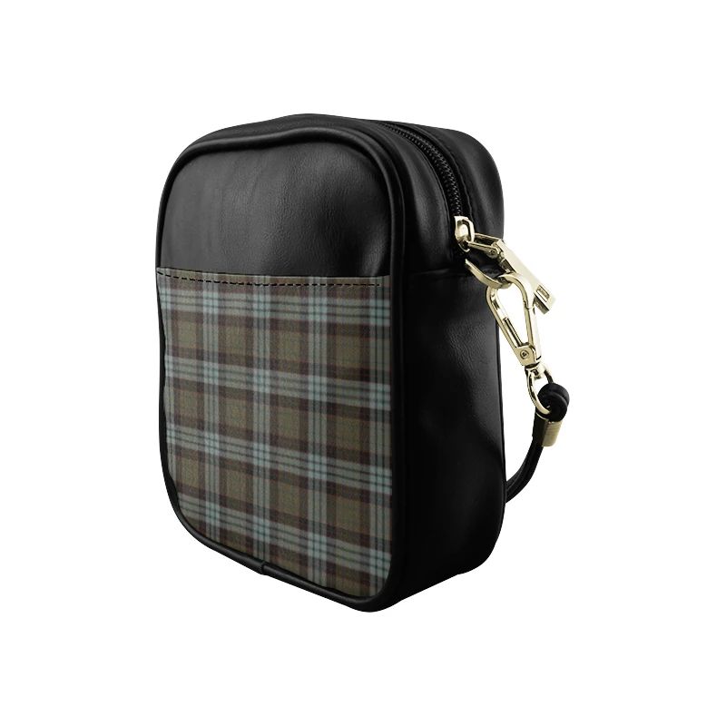 Stewart Old Weathered Tartan Plaid Sling Bag