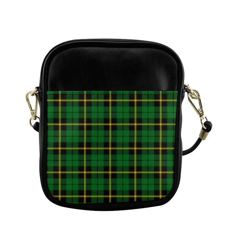 Wallace Hunting - Green Tartan Plaid Sling Bag