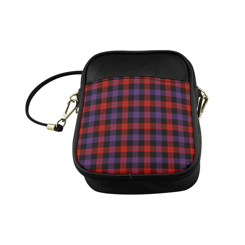 Brown Modern Tartan Plaid Sling Bag