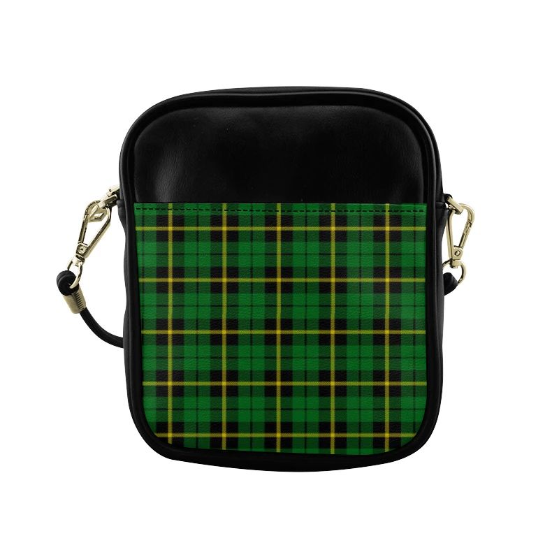 Wallace Hunting - Green Tartan Plaid Sling Bag