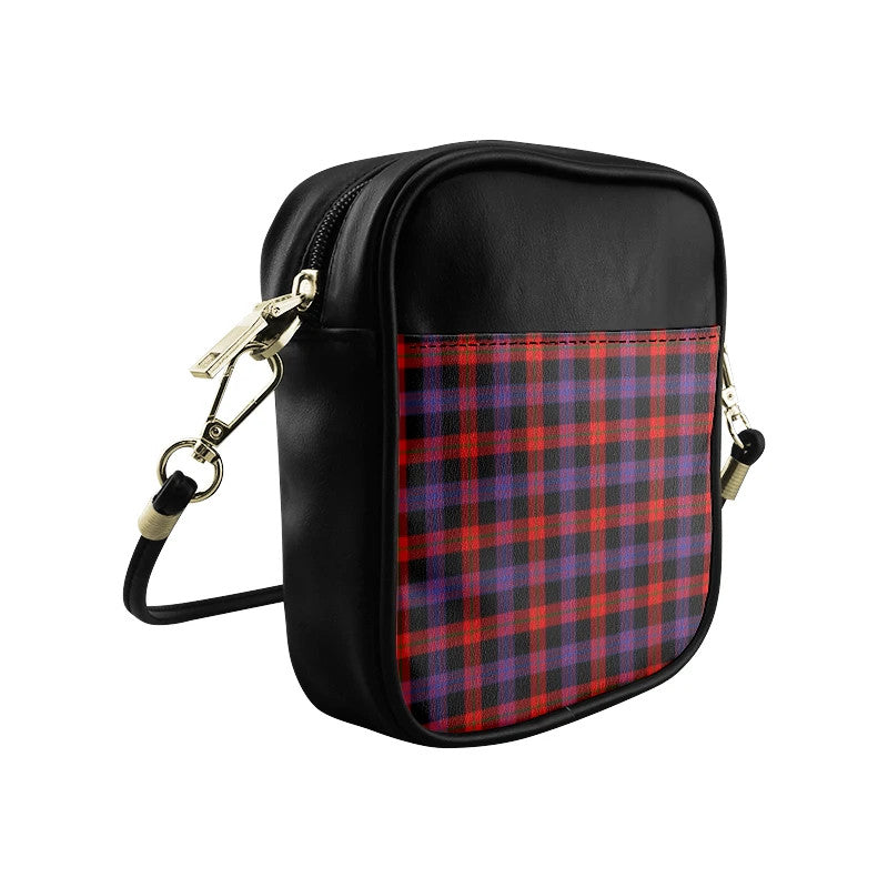 Brown Modern Tartan Plaid Sling Bag