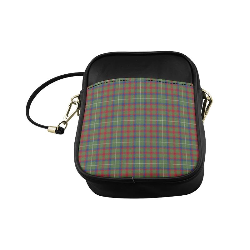 Shaw Green Modern Tartan Plaid Sling Bag