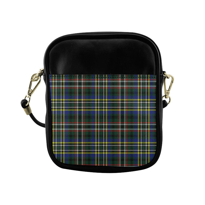 Scott Green Modern Tartan Plaid Sling Bag