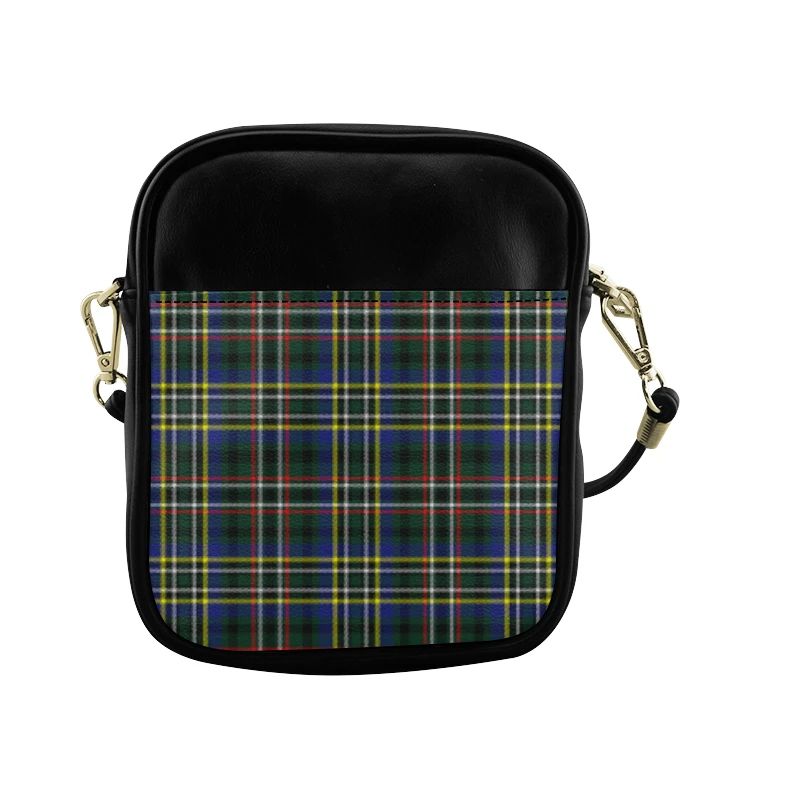 Scott Green Modern Tartan Plaid Sling Bag