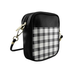 MacFarlane Black _ White Ancient Tartan Plaid Sling Bag