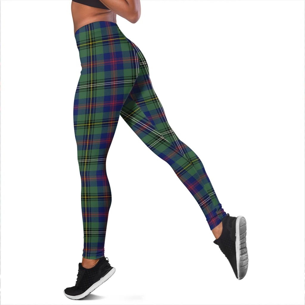 Wood Modern Tartan Plaid Legging