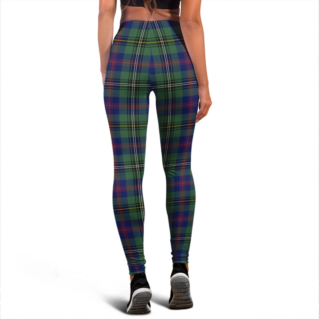 Wood Modern Tartan Plaid Legging