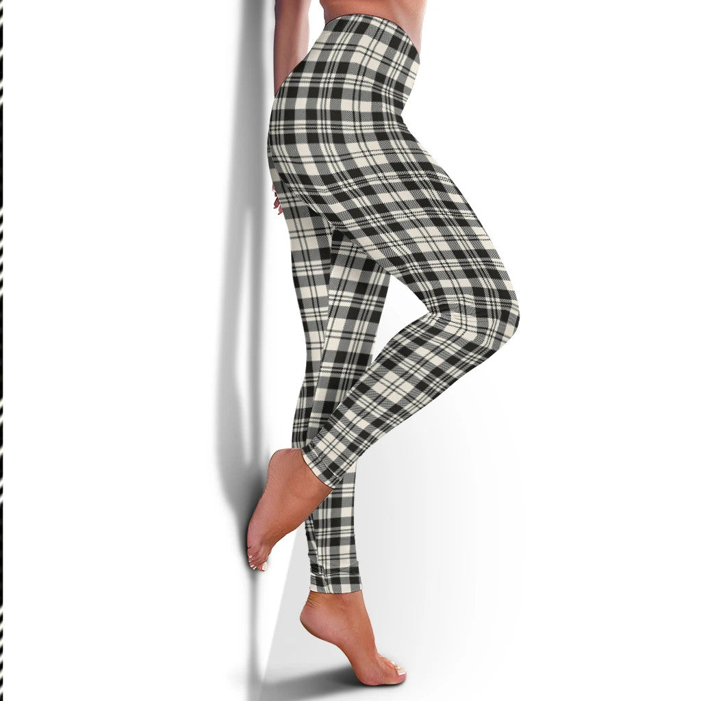 Scott Black & White Ancient Tartan Plaid Legging