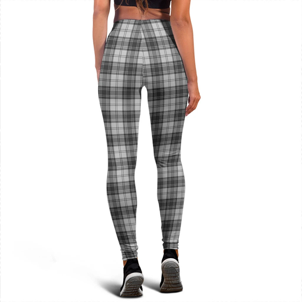 Douglas Grey Modern Tartan Plaid Legging