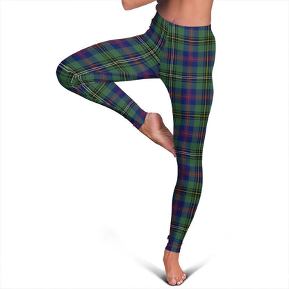 Wood Modern Tartan Plaid Legging