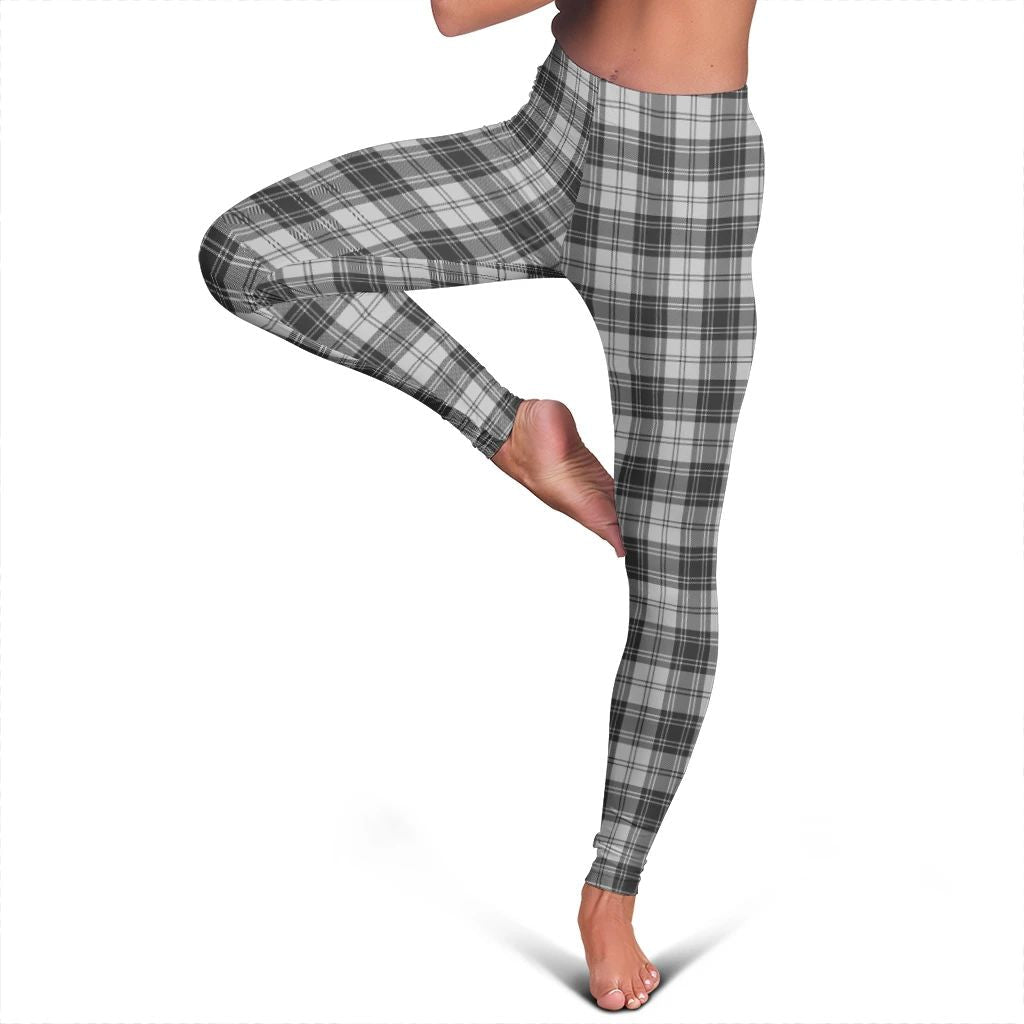 Douglas Grey Modern Tartan Plaid Legging