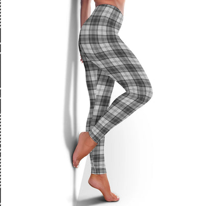 Douglas Grey Modern Tartan Plaid Legging