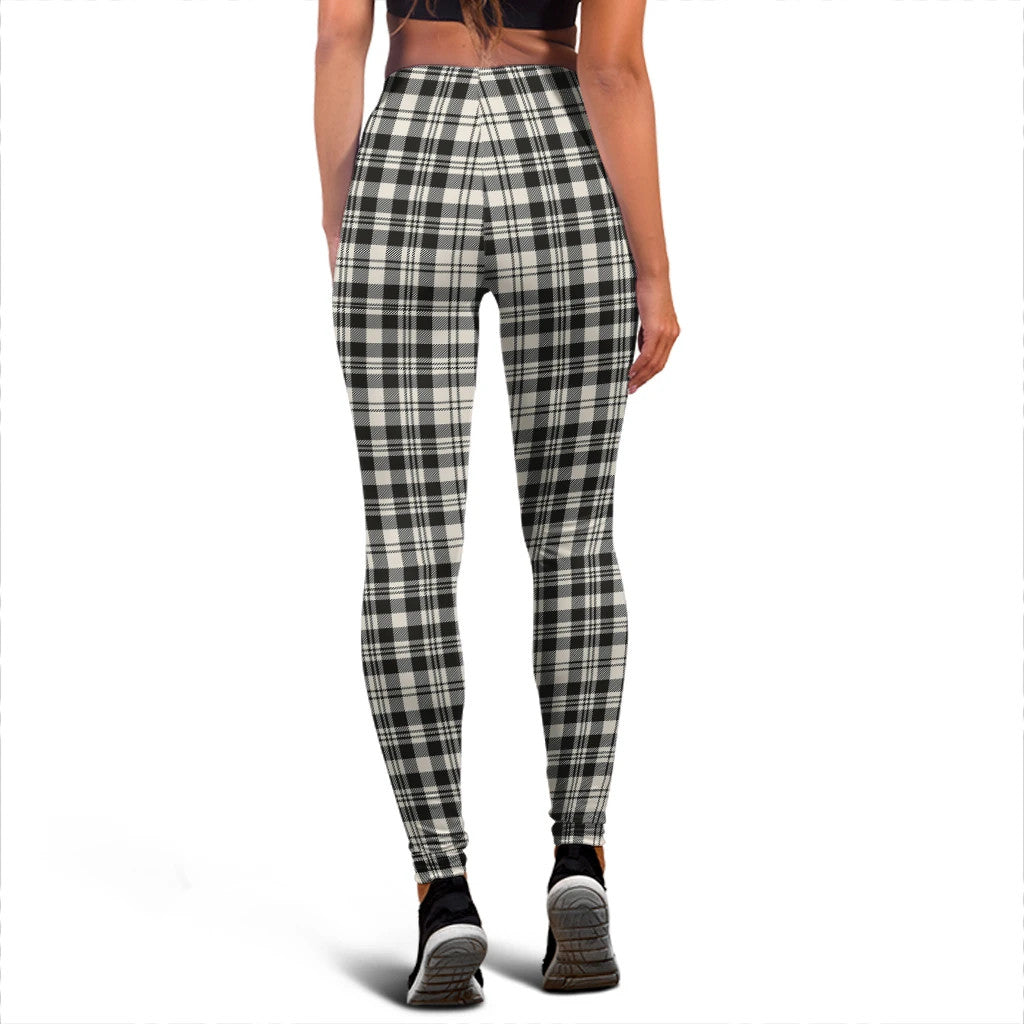 Scott Black & White Ancient Tartan Plaid Legging