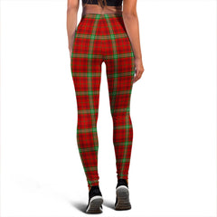 Morrison Red Modern Tartan Plaid Legging