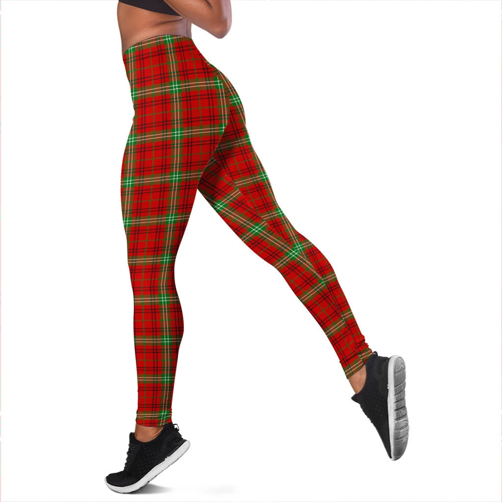 Morrison Red Modern Tartan Plaid Legging