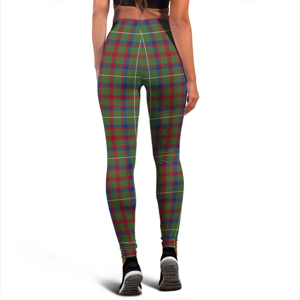 Shaw Green Modern Tartan Plaid Legging