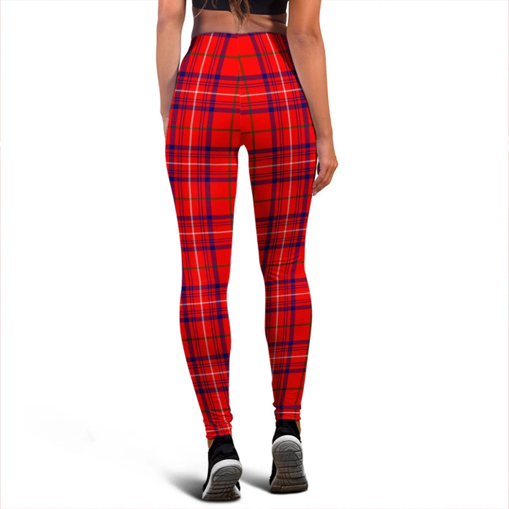 Rose Modern Tartan Plaid Legging