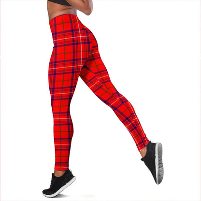 Rose Modern Tartan Plaid Legging