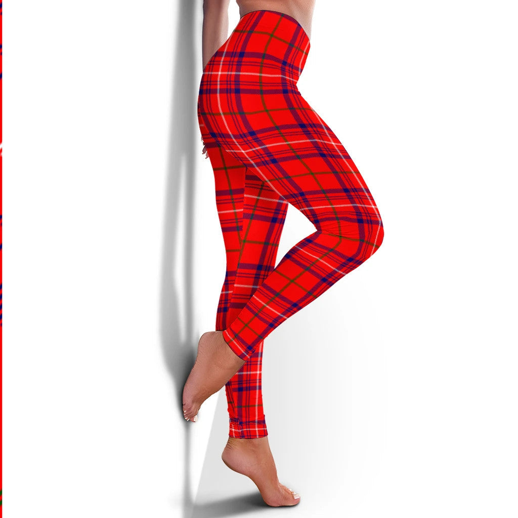 Rose Modern Tartan Plaid Legging