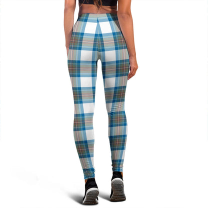 Stewart Muted Blue Tartan Plaid Legging